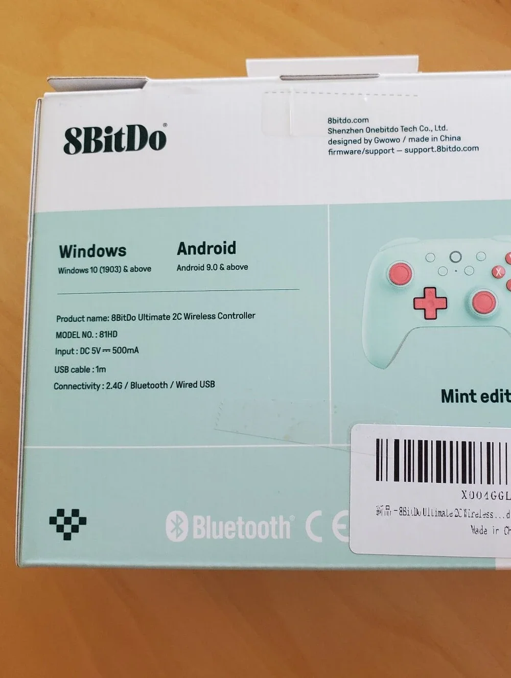 8BitDo Ultimate 2C Wireless Controller Window Android Mint Color Never Used